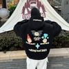 Cotton Hoodie Travis Scott Style Skull Print Streetwear Teens