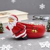 Christmas Holiday Candy Bowl Decorative Resin Tabletop Santa Figurines W/ Storage Holder for Xmas Winter Party Table Desk Decor