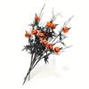 Terror Black Pumpkin Flower Bouquet for Halloween Party Decoration Creepy Branch Floral Arrangement for Home Haunted House Decor
