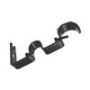 3Pcs 12.2 x 5.3cm Double Curtain Rod Bracket Iron Drapery Hook Curtain Rod Holder  For Living Room