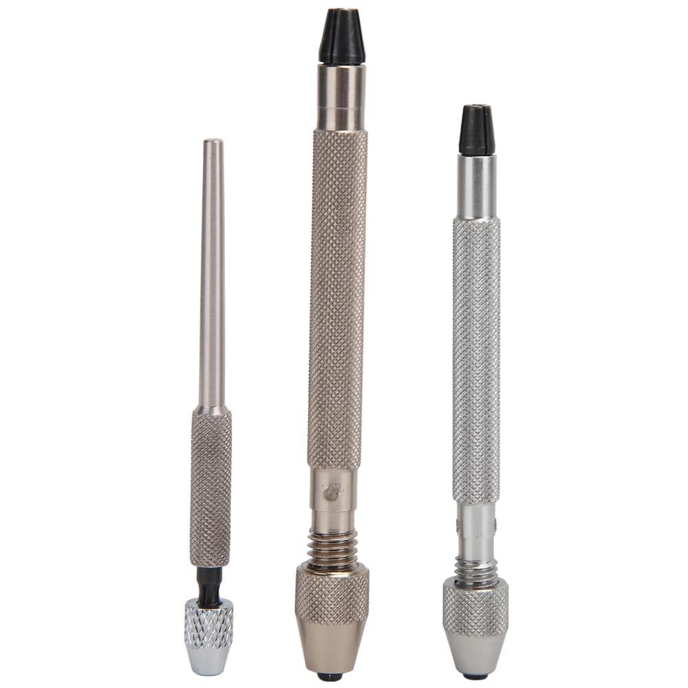 3Pcs Sturdy Hand Drill Premium Watch Tool Accurate Drill Chuck Watch Making