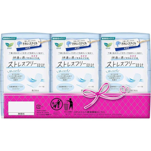 Bulk Purchase: Laurier Kirei Style Panty Liners, Unscented, 108 Sheets (36 Sheets X 3 Packs), Set of 2