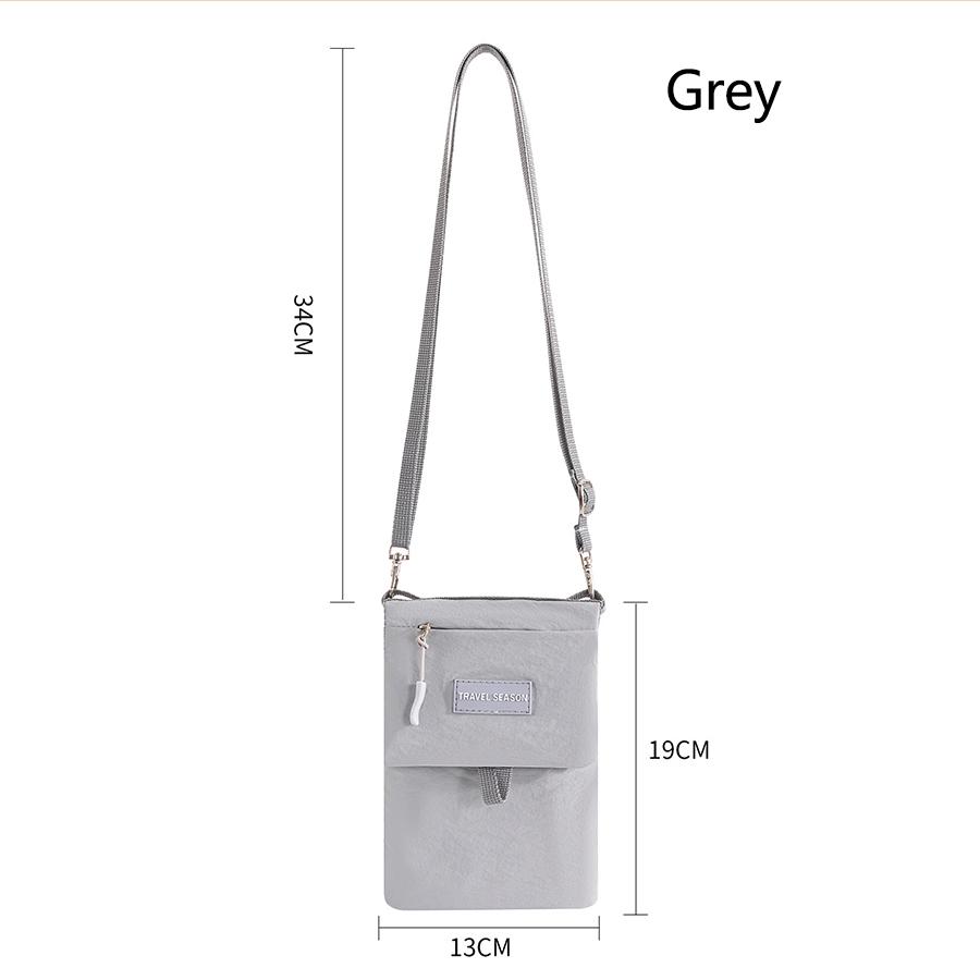 

Travel Passport Wallet - Waterproof Crossbody Card Bag, Multi-Layer Slim Shoulder Pouch for Cards, ID & Tickets серый