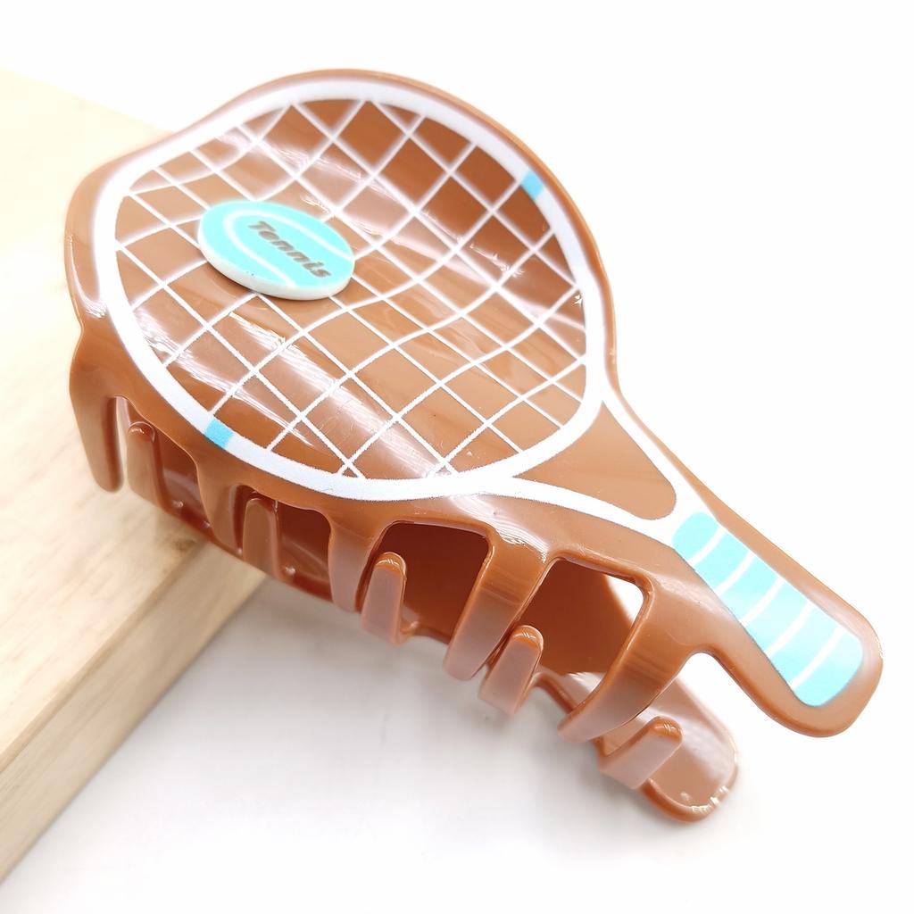 1pc Cute and Creative Sports Tennis Racket Accessories Clip On Disc Hair Shark Clip On Hair Accessories