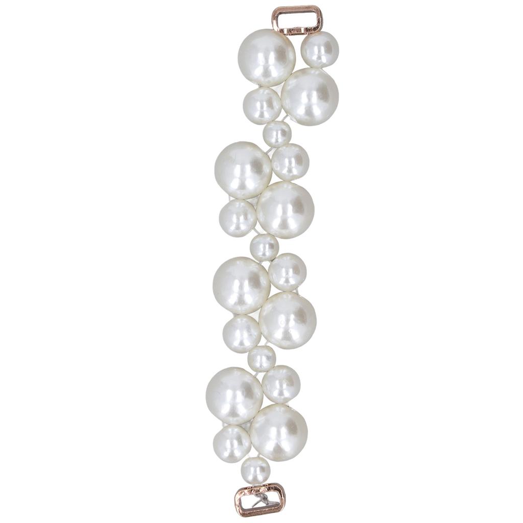 10pcs Pearl Bag Chain with Metal Clasp Polishing Process Exquisite Pearl Chain Strap for Cell Phone