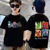 Marvel Cartoon Superhero Series Printed Childrens Tshirt Summer Short Sleeved Tshirt Casual Mens and Womens Top