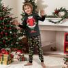 Print Cute Family Set Pajamas, Home Clothes, Family Set Long Sleeve Top Pants Set