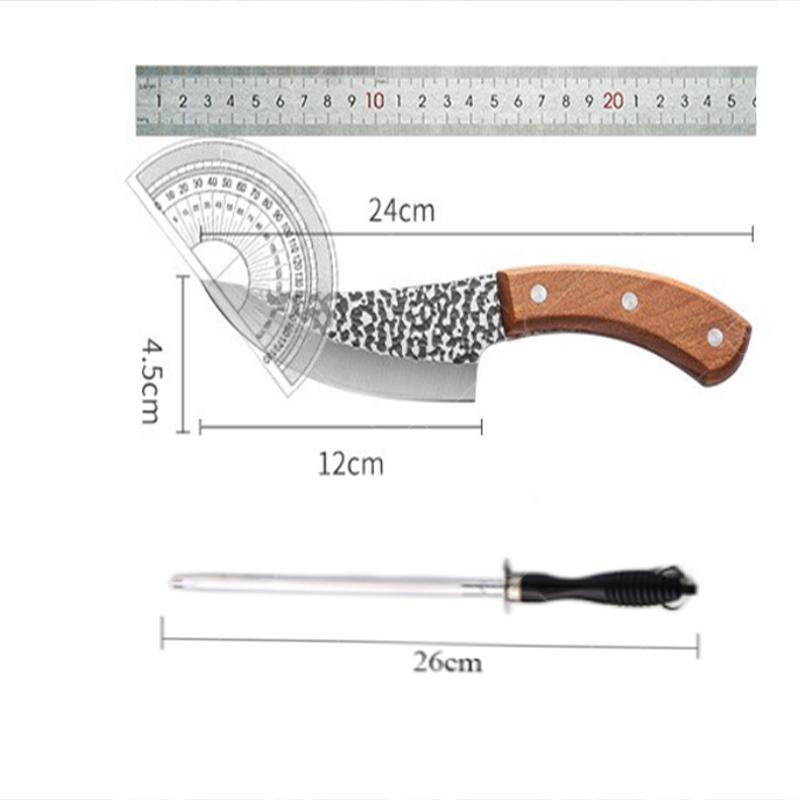 WXCOO Hand Forged Boning Knife High-hardness Hammered Butcher Knife Stainless Steel Boning Knife with Sheath Kitchen Supplies