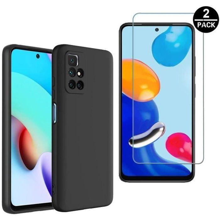 Black Protective Case and 2 Tempered Glass Screen Protectors for Xiaomi Redmi note 11 - note 11S [Toproduits®]