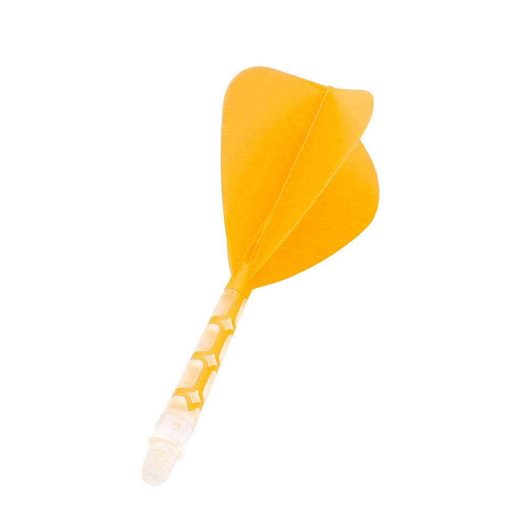 CUESOUL ROSTAK57 T19 Series Mixed Shaft Integrated Kite Shape Set of 3 Two-Tone Dual-Material Flights, Series, (Orange) CS-AK57FZ10L