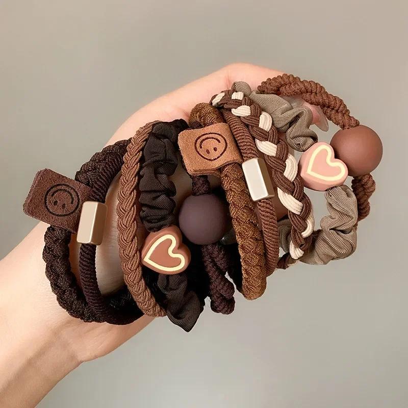 10pcs Hair Ties Scrunchies For Women Girls Elastic Rubber Band For Hair Gums Straps Garter Ponytail Holder Hair Band Scrunchy