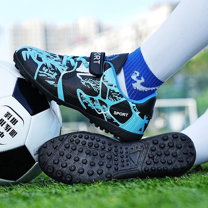 Chindren buty piłkarskie dziecięce buty piłkarskie chłopięce dziewczęce profesjonalne korki piłkarskie przeciwpoślizgowe Chaussure piłkarskie TF/FG odkryte buty piłkarskie