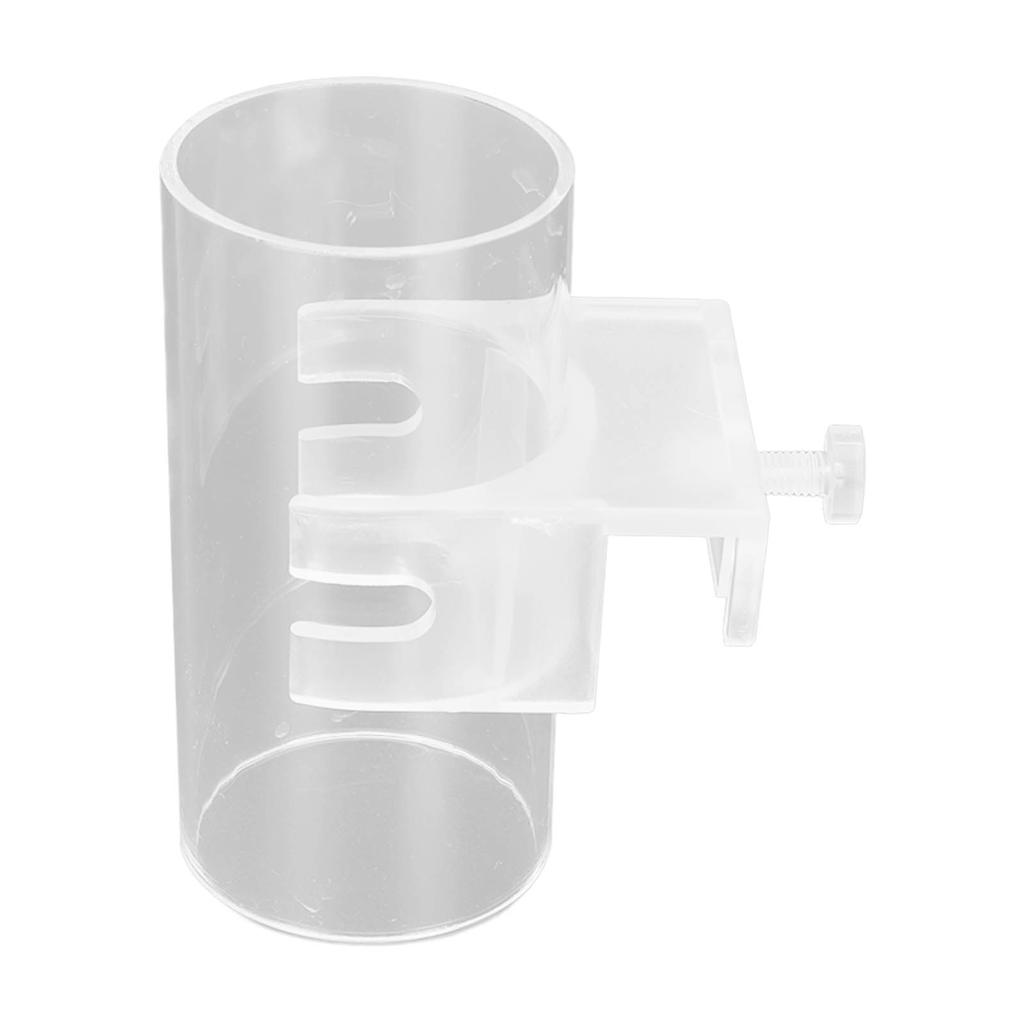 Aquarium Fish Food Feeder Tube Transparent Acrylic Adjustable Fish Feeding Floating Food Dish