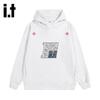 Izzue American Retro Unisex Loose Fit Hooded Sweatshirt