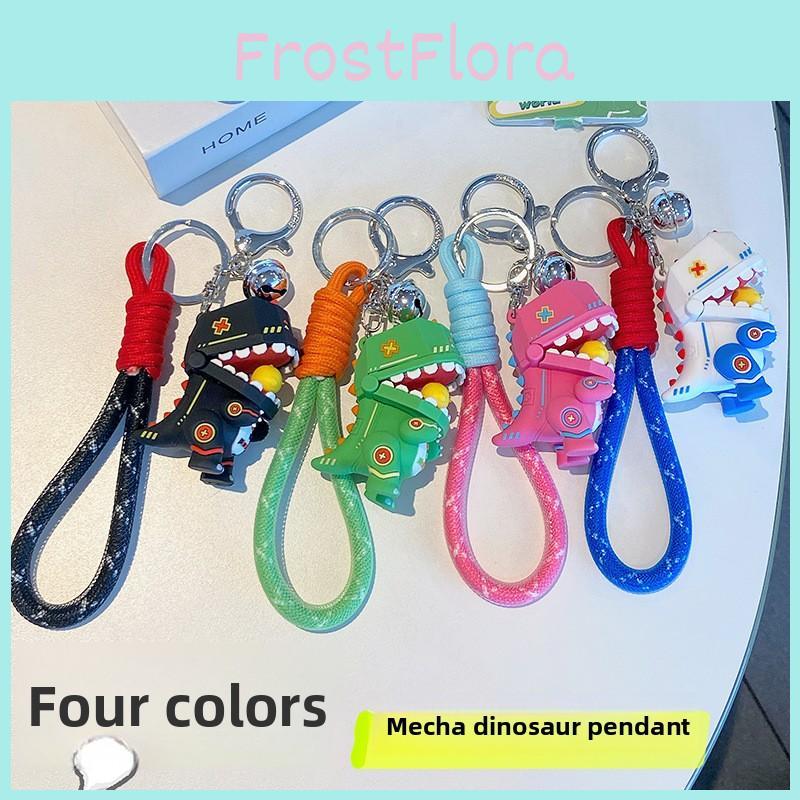 Dinosaur Keychain Silicone Fun Mechanical Keyring For Kids Bag And Car Keys