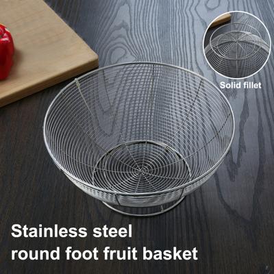 Stainless Steel Vegetable Basket Modern Wire Fruit Bowl for Kitchen Counter Metal Baskets