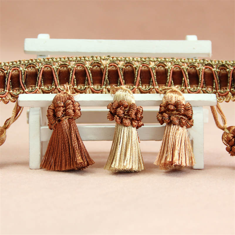 1 metr lemování závěsů šicí lišty střapce třásně čalounění DIY dekor polštářů