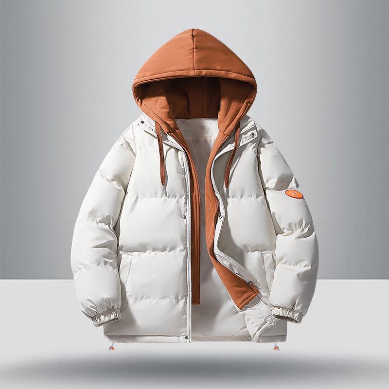 

Мужское американское ретро хлопковое зимнее пальто с капюшоном, состоящее из двух частей 4XL