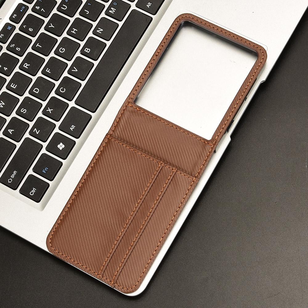 Etui dla Motorola Razr 60 Ultra 5G PU Skóra+PC Uchwyt na Karty Pokrowiec na Telefon Komórkowy