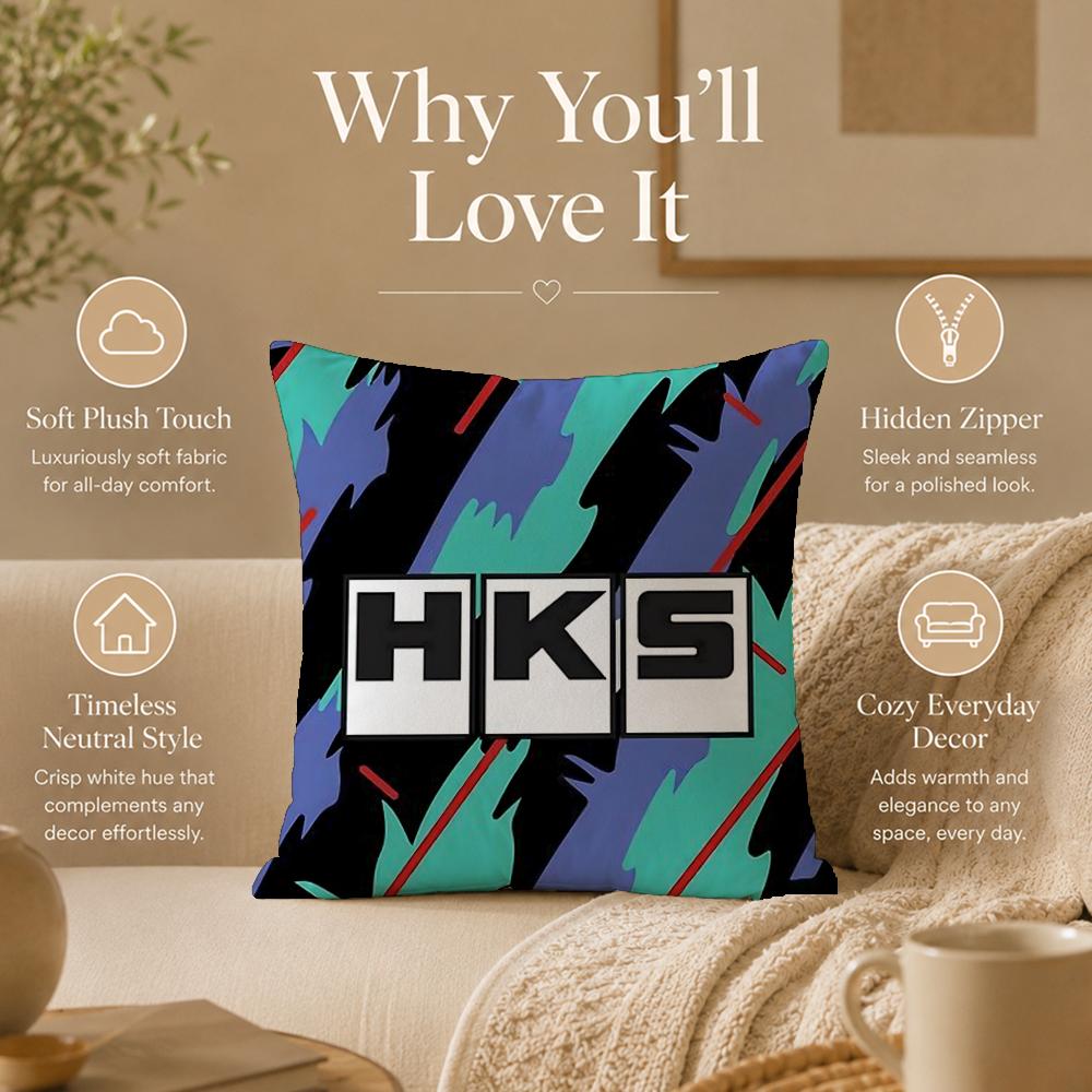 Auto Part H‑HHHKSSS Cushion Cover Double-Sided Printed Pillow Cover Hypoallergenic Dust-Mite Proof