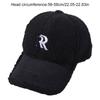 Letters Winter Baseball Cap Double R Plush Peaked Cap Fashion Lamb Wool Hat  Sports
