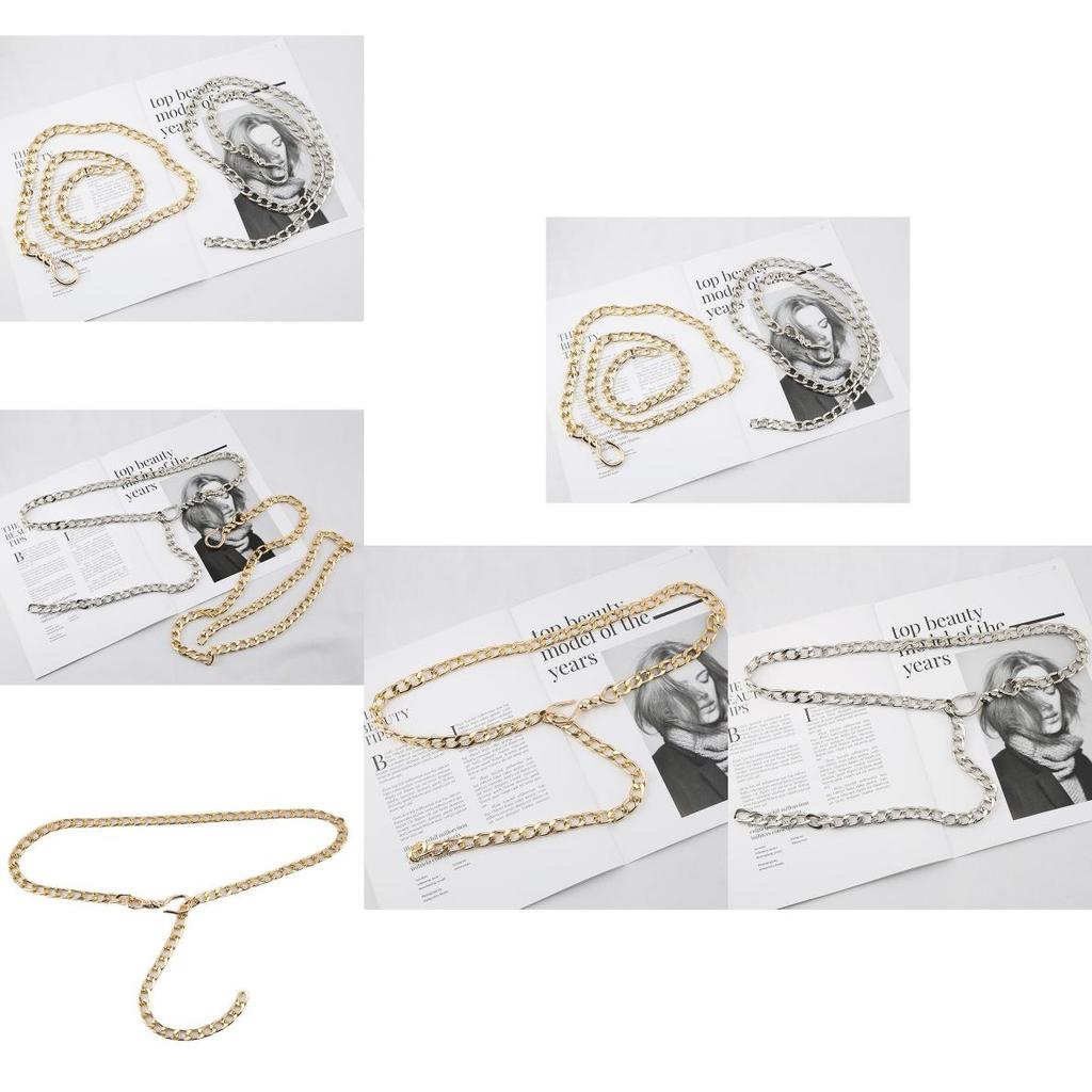 Women Hip Hop Metal Belt With Glitter Embellishments For Casual Outdoor Wear