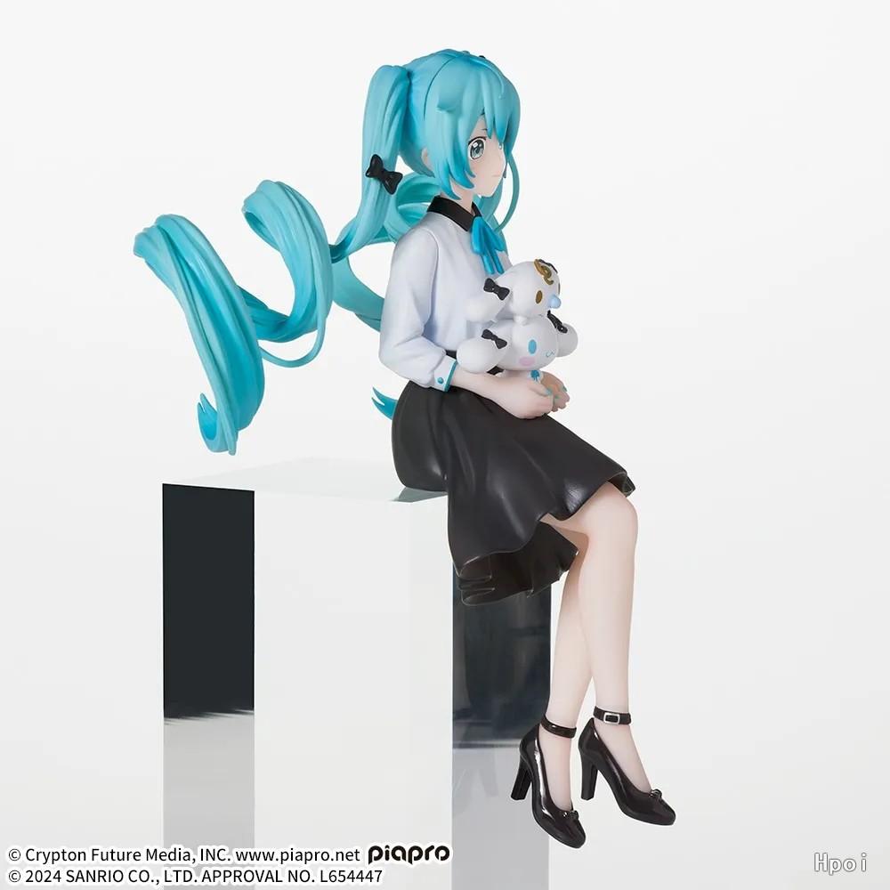 14CM Anime Hatsune Miku Big Eared Dog And MILK Noodle Stopper Figure Peripheral Models Decorative Decorations Children Gift