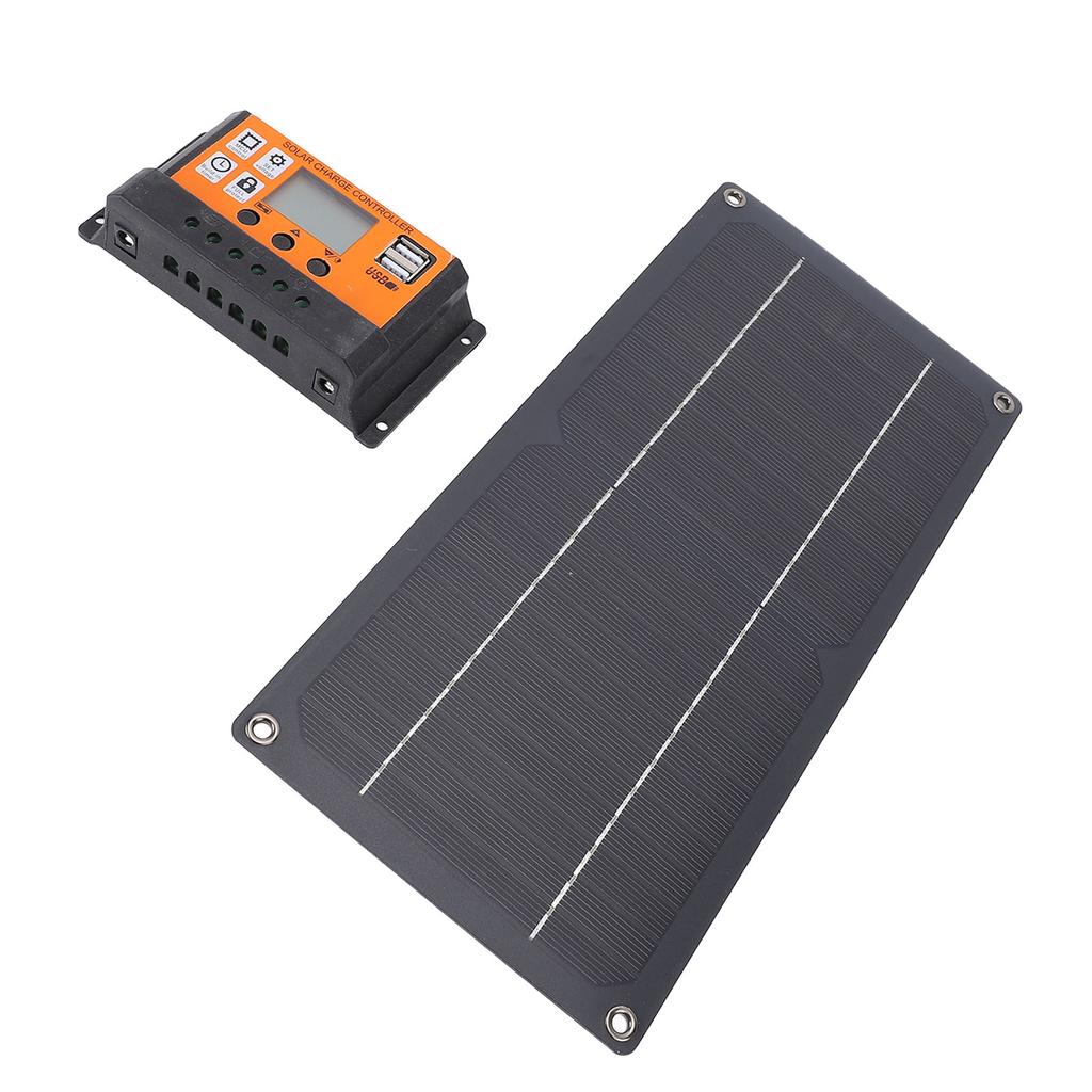 10W Solarakku-Ladegerät mit 10A Controller Monokristallin Wasserdicht 12V Solarmodul-Kit für