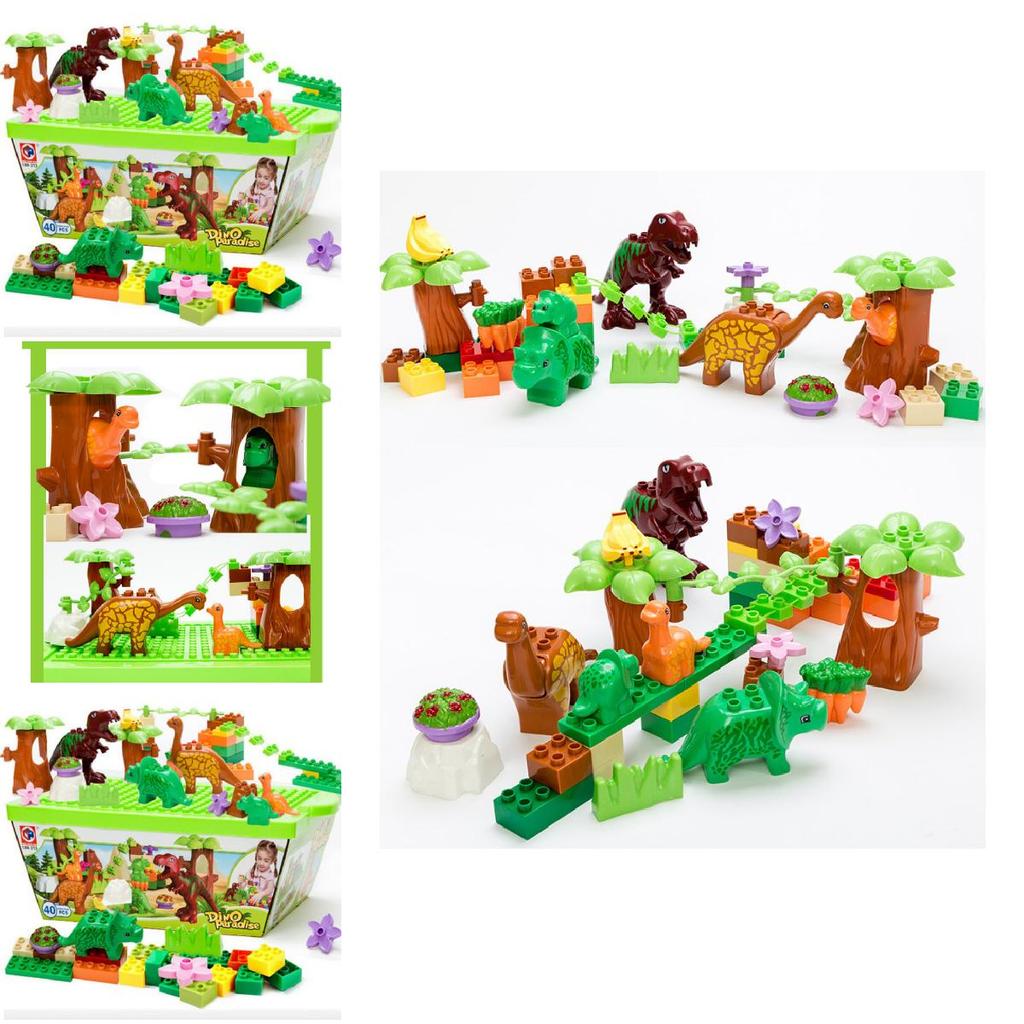 Dinosaurier-Bausteinset für Kinder mit großen ABS-Kunststoffteilen für kreatives Spielen