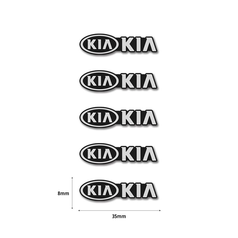 5Pcs/10Pcs Mini Aluminum Car Decorative Stickers For KIA K3 Sportage Carnival K5 Seltos Pegas KX1 EV5 Sonet EV6 K4 EV3 Ceed K8
