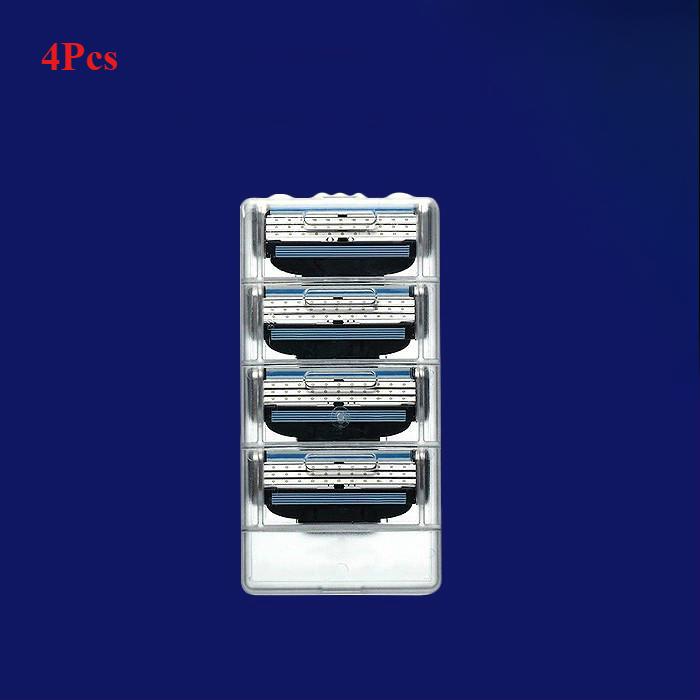 

Новые 4 шт. Совместимые Ручные Mache 3 Слоя Лезвия Система Мужской Бритвенный Станок для Лица Инструмент Лезвие Бритвы Бритва 4pcs