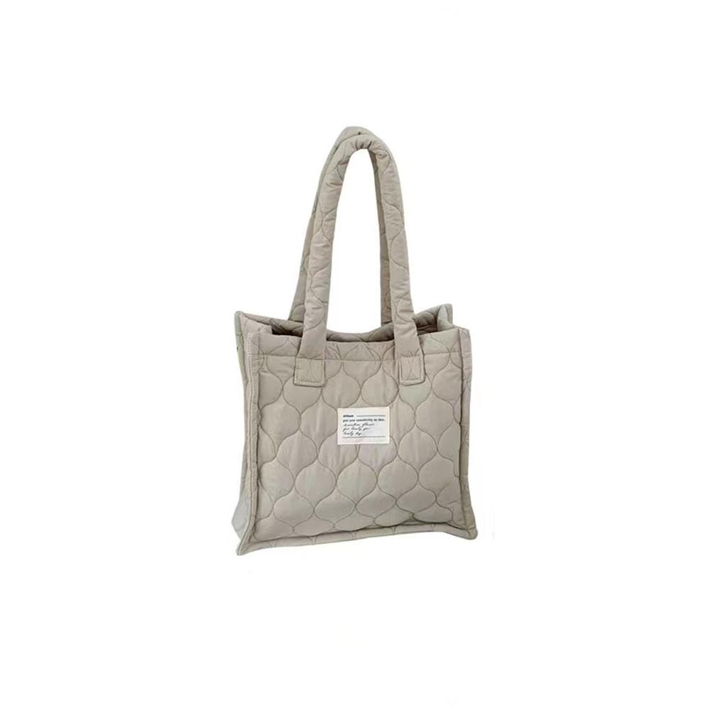 Kvinner Høst Vinter Vattert Stor Kapasitet Enkel skulder Pendler Tote Bag