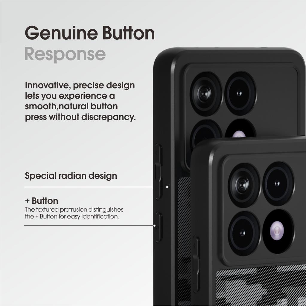 IBMRS Phone Shell for Xiaomi Redmi K70E 5G/Poco X6 Pro 5G Cases Anti-Scratch TPU+PC Phone Cover