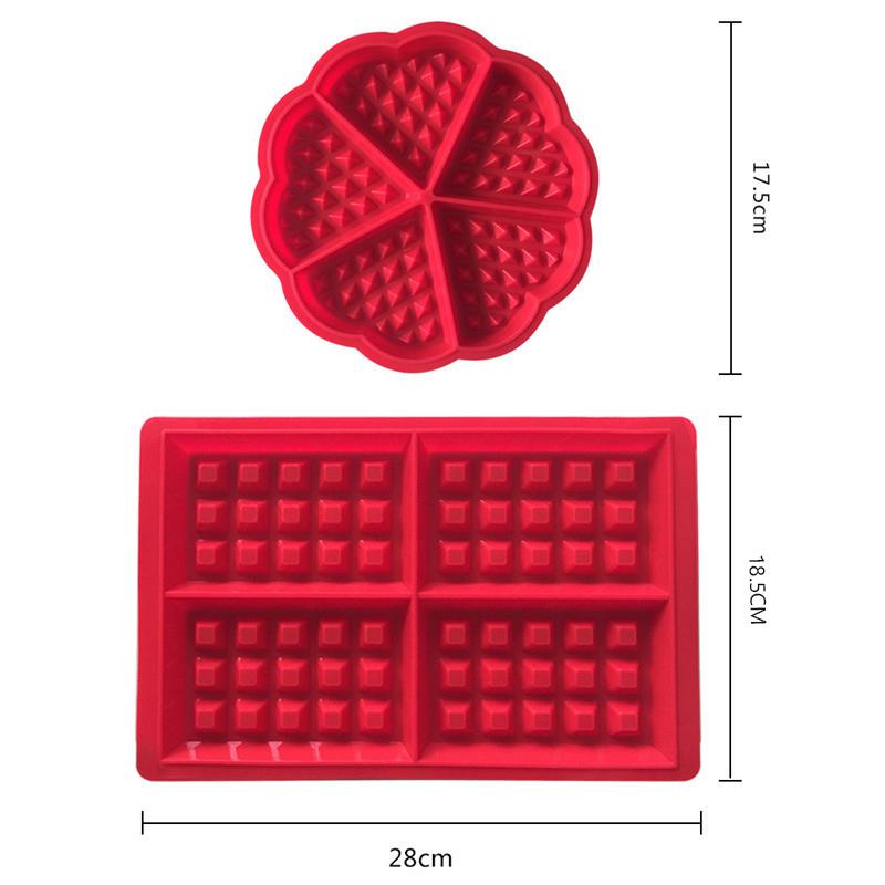 High Quality Waffle Makers for Kids Silicone Cake Mould Waffle Mould Silicone Bakeware Set Nonstick Silicone Baking Mold Set