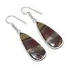 Natural Picasso Jasper Gemstone 925 Sterling Silver Jewelry Earring 1.97" AEE-11095