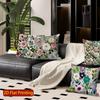 2D Floral Embossed Style Throw Pillow Covers Pattern Cushion Cover Suitable For Sofa Bedroom Car Pillow Cover
