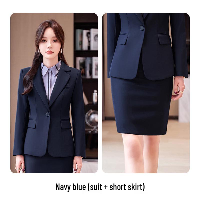 Zihong Women's High-End Career Suit - Spring/Autumn Temperament Style for College Interviews & Formal Wear