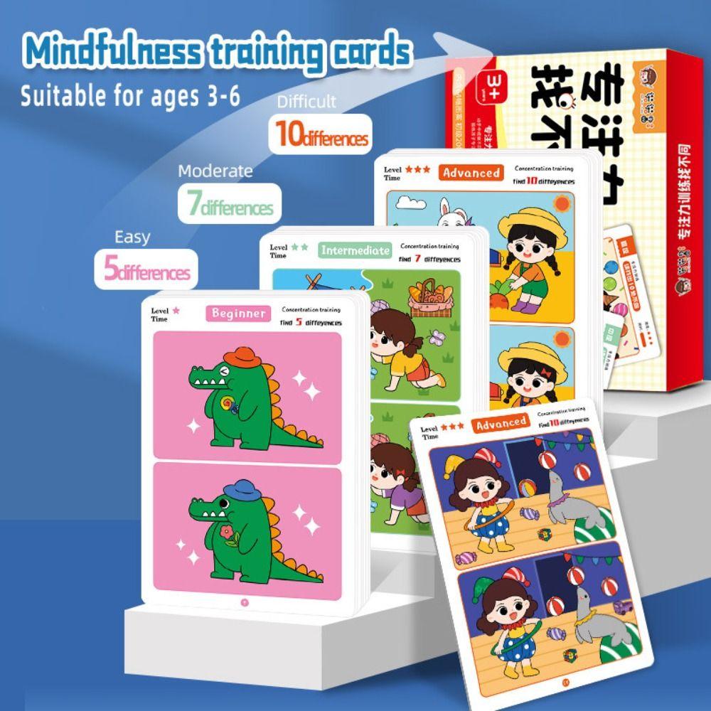 

Find The Differences in The Pictures Concentration Training Game Reusable Game Card