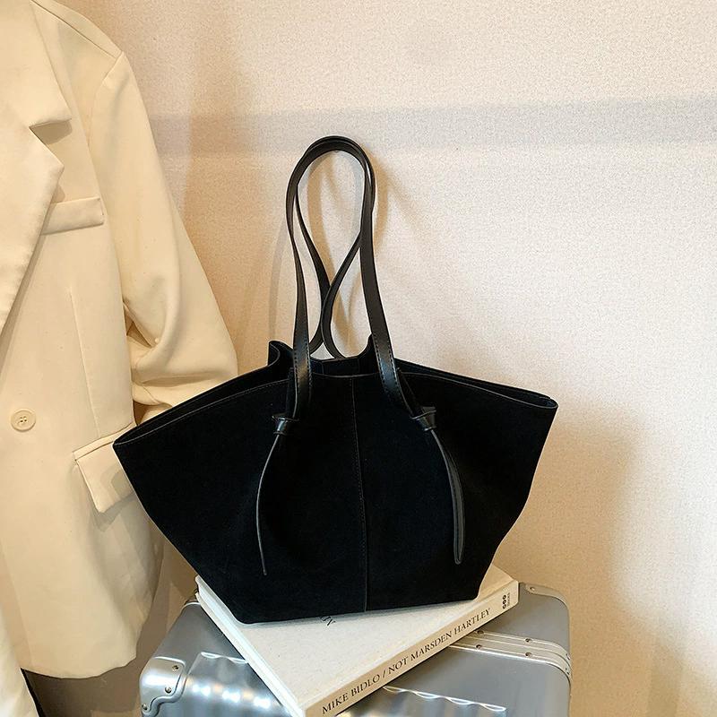 

Faux Suede Tote Bags For Women Luxury Designer Handbags Purses In Vintage Large Capacity Shoulder Bag