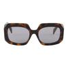 Geometric Design Irregular Shape Sunglasses Women's Tortoiseshell Tortoiseshell Color 54 Basic Packaging-glasses Case + Packaging Box