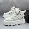 Fashion High Tops New Fashion Designer Men's Lace Up Platform Causal Skateboard Shoes Flats Male Sports Walking Sneakers Zapatos Hombre
