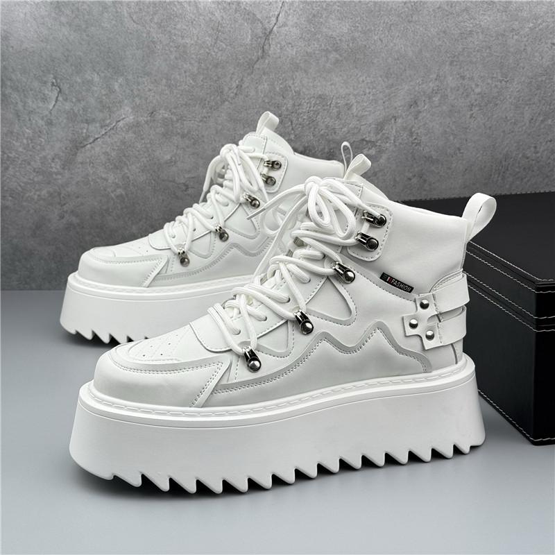 Fashion High Tops New Fashion Designer Men's Lace Up Platform Causal Skateboard Shoes Flats Male Sports Walking Sneakers Zapatos Hombre