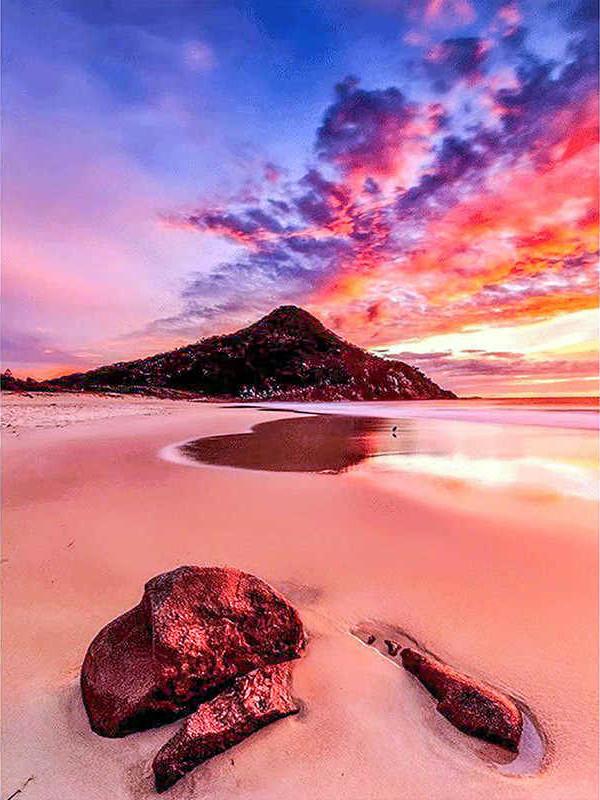 RUOPOTY Painting By Numbers Seaside Landscape Handpainted Unique Gift Pictures By Numbers Tree For Adults Home Decoration