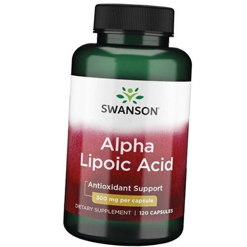Альфа Липоевая кислота, Антиоксидантная поддержка, Alpha Lipoic Acid 300, Swanson  120капс (70280012)