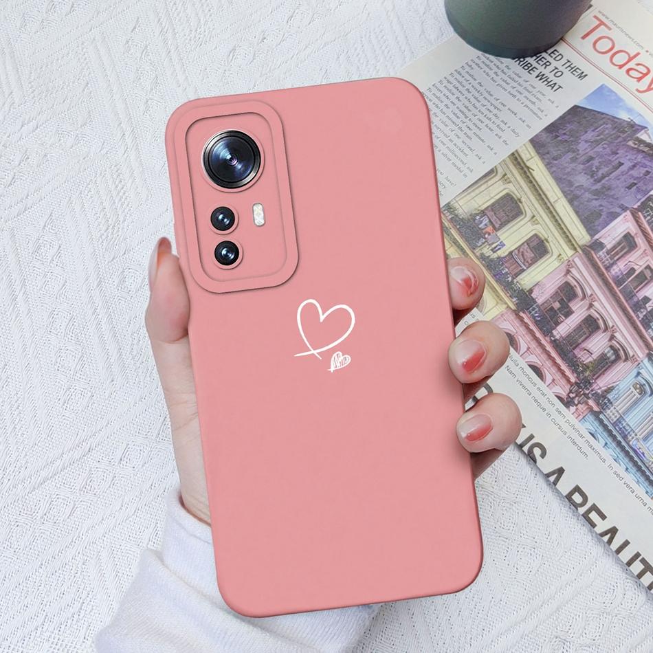 For Xiaomi 12 Pro Lite Ultra Phone Cases Butterfly Cat Heart Liquid Silicone Camera Protection Shell Cover For Xiaomi12 Bumper
