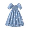 Mädchen Kleid 2024 Neue Kinder Sommer Polka Dot Kurzarm Prinzessin Kleid Kinder Kleidung