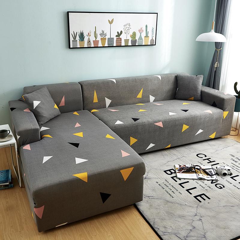 Leaves Elastic Corner Adjustable Sofa Cover 2 3 4 Seater Chaise Longue Sofa Decorative L Shape Protection Cover