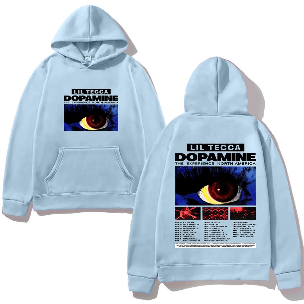 Lil Tecca DOPAMINE Tour2025 Hoodies Graphic Printing Harajuku Kawaii Sweatshirt with Hooded Clothing Sudaderas Cartoon Hoody