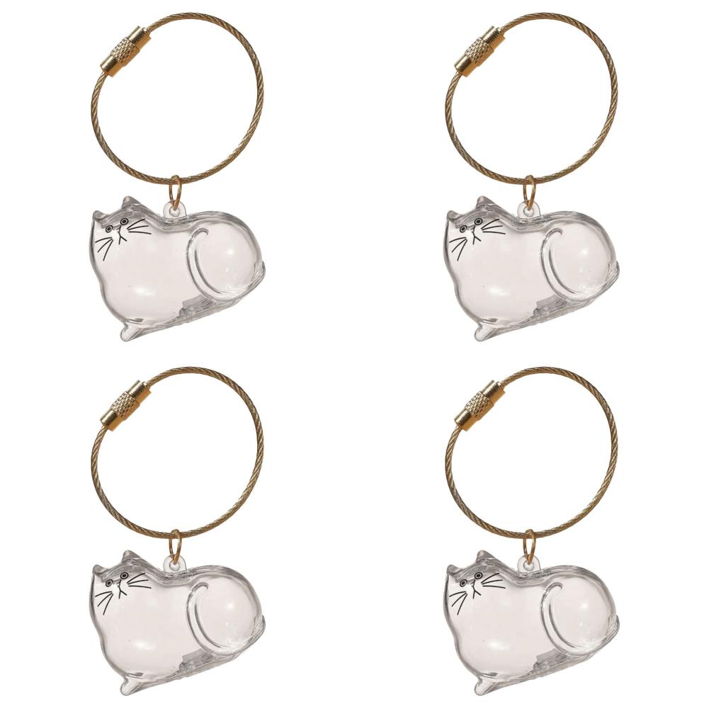 Transparent Cat Hair Storage Box Pet Fur Keepsake Capsule Cat Hair Storage Capsule Keychain Gift for Pet Lovers