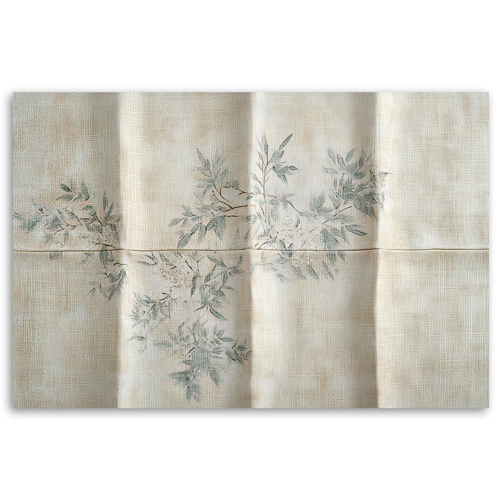 Canvas Print, Shrub Leaves On Textured Background